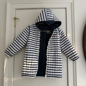 Bobo Choses Reversible Blue and White Striped Jacket Size 6